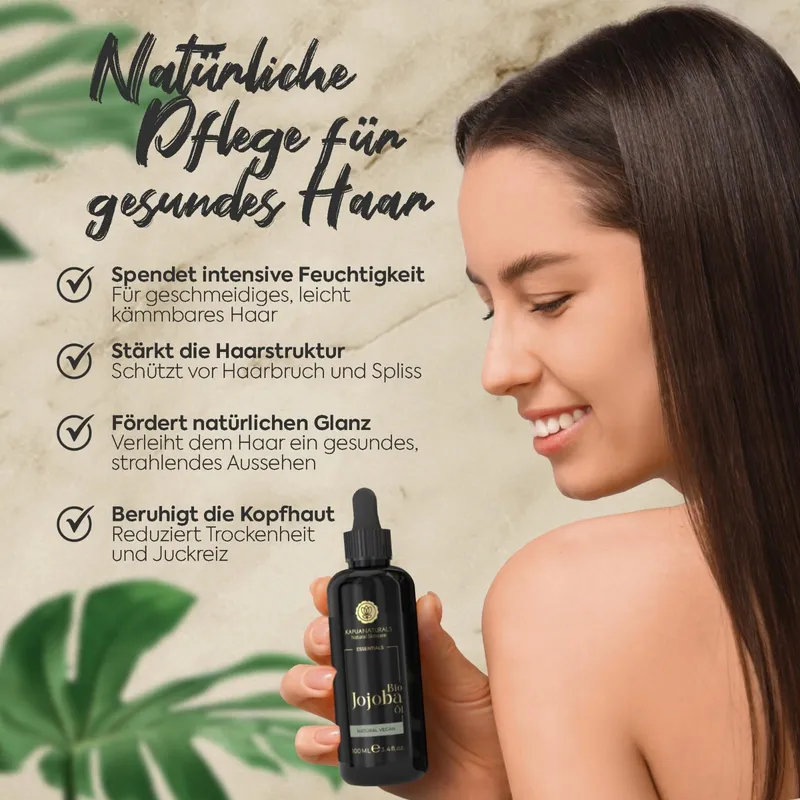 BIO Jojoba Olie 100ml Natuurlijk Haar Huid Nagels Vegan — foto 7