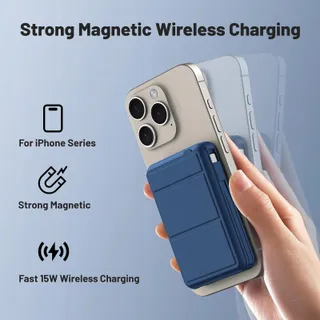 AZMUTH Magnetische Draadloze Powerbank 10000mAh iPhone 22.5W LED — miniatuur 2