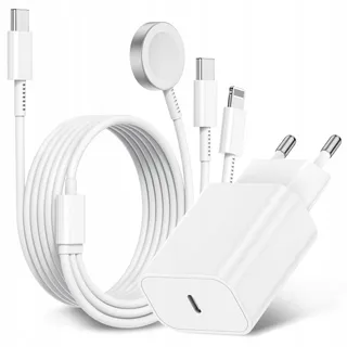 JEENEK Universeel 3-in-1 Kabel Apple Watch iPhone USB-C 2M — miniatuur 1