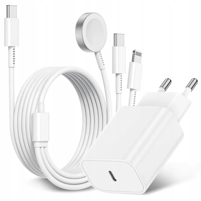 JEENEK Universeel 3-in-1 Kabel Apple Watch iPhone USB-C 2M — foto 1