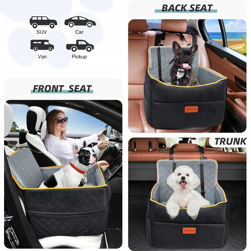 Comfortabele Hondenautostoel Opbergzakken Riem — foto 4