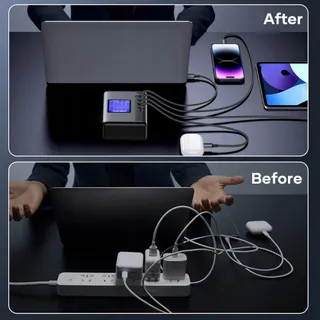 USB-Oplader 60W 8 Poorten USB-Laadstation 12A — miniatuur 4