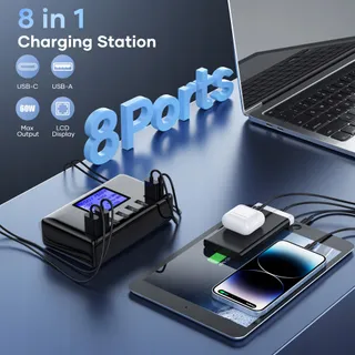 USB-Oplader 60W 8 Poorten USB-Laadstation 12A — miniatuur 2