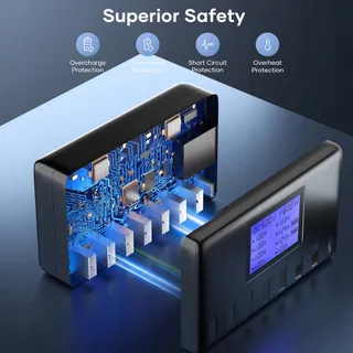 USB-Oplader 60W 8 Poorten USB-Laadstation 12A — miniatuur 3