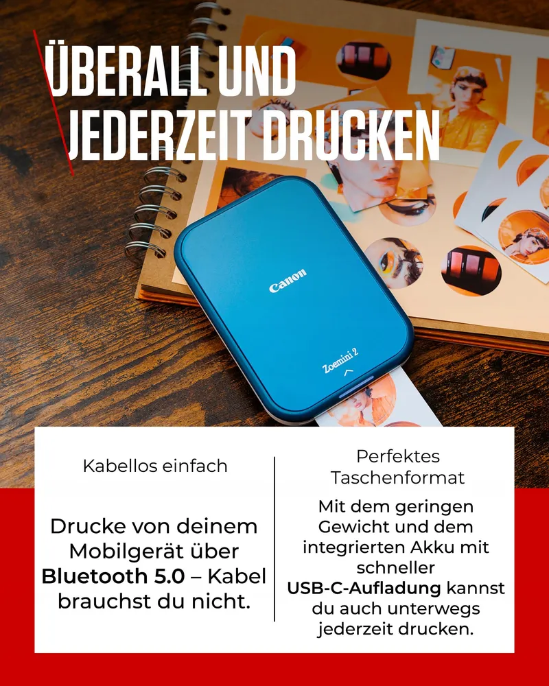 CANON Zoemini 2 Mobiele Fotoprinter Zink Set Stickers — foto 3