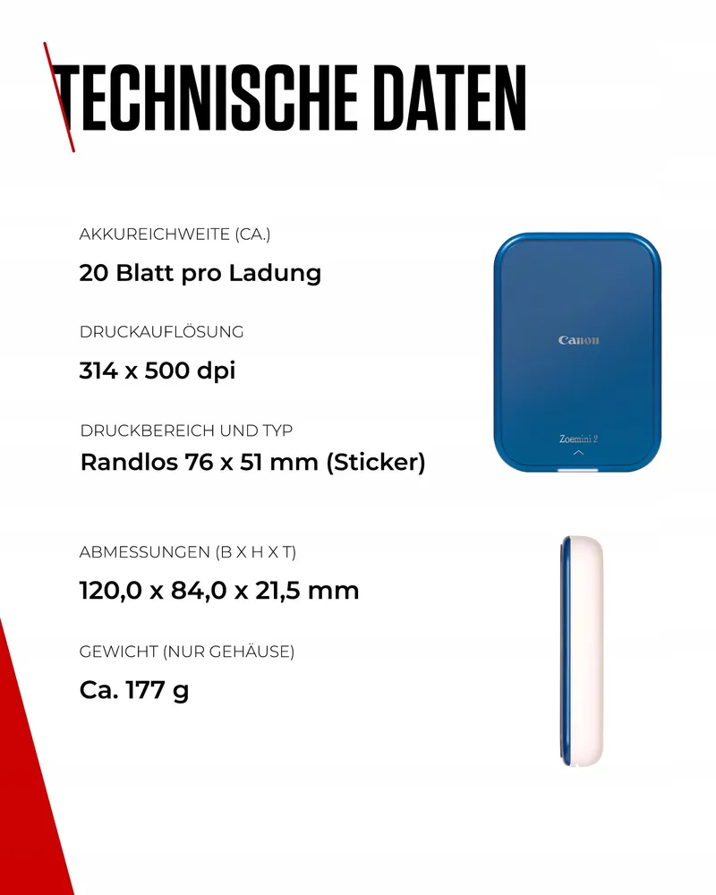 CANON Zoemini 2 Mobiele Fotoprinter Zink Set Stickers — foto 6