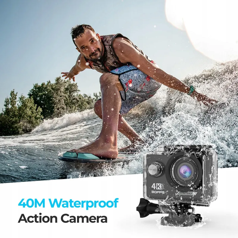 CAMLANCE 4K Actiecamera 64G SD 40M Onderwater WiFi 170° — foto 3