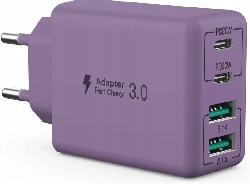 SCCVEE USB C Oplader 40W 4 Poorten Snellader iPhone Android — foto 1