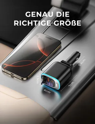 ROLGNO Autolader 72W 4 Poorten USB C iPhone Galaxy — miniatuur 6