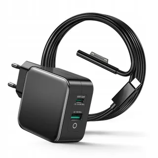USB-C Oplader 65W met Surface Kabel Pro Go Laptop Book — miniatuur 1