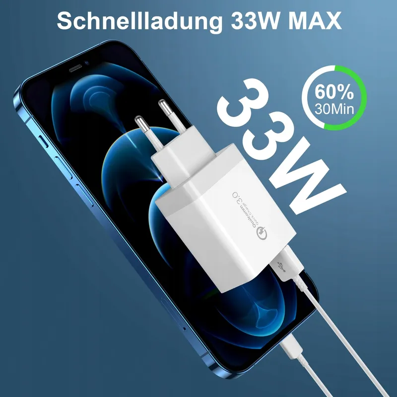 KAIMENGLONG 33W 4-Poorts USB Lader QC 3.0 Voor Android iPhone iPad — foto 4
