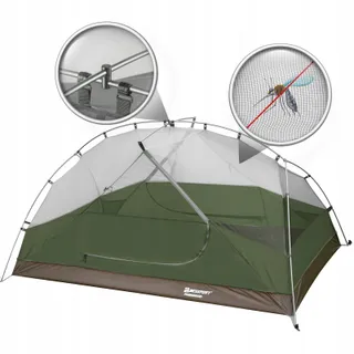 BESSPORT Tent 3 Personen Camping Licht Waterdicht 4 Seizoenen Outdoor — miniatuur 4