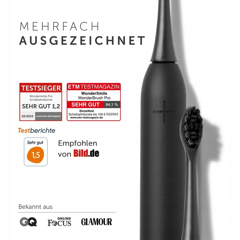 WONDERSMILE Sonische Tandenborstel Pro 4 Programma's Zwart — foto 3