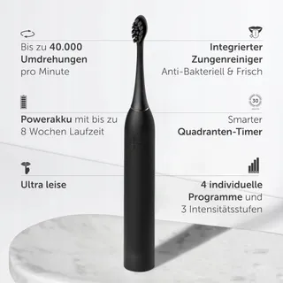 WONDERSMILE Sonische Tandenborstel Pro 4 Programma's Zwart — miniatuur 2