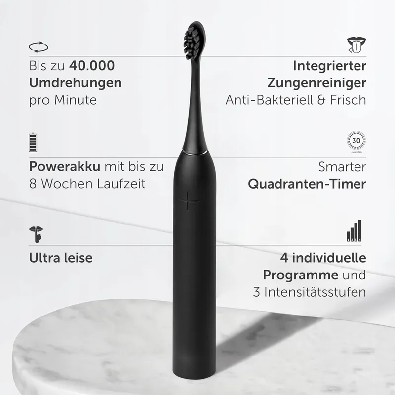 WONDERSMILE Sonische Tandenborstel Pro 4 Programma's Zwart — foto 2