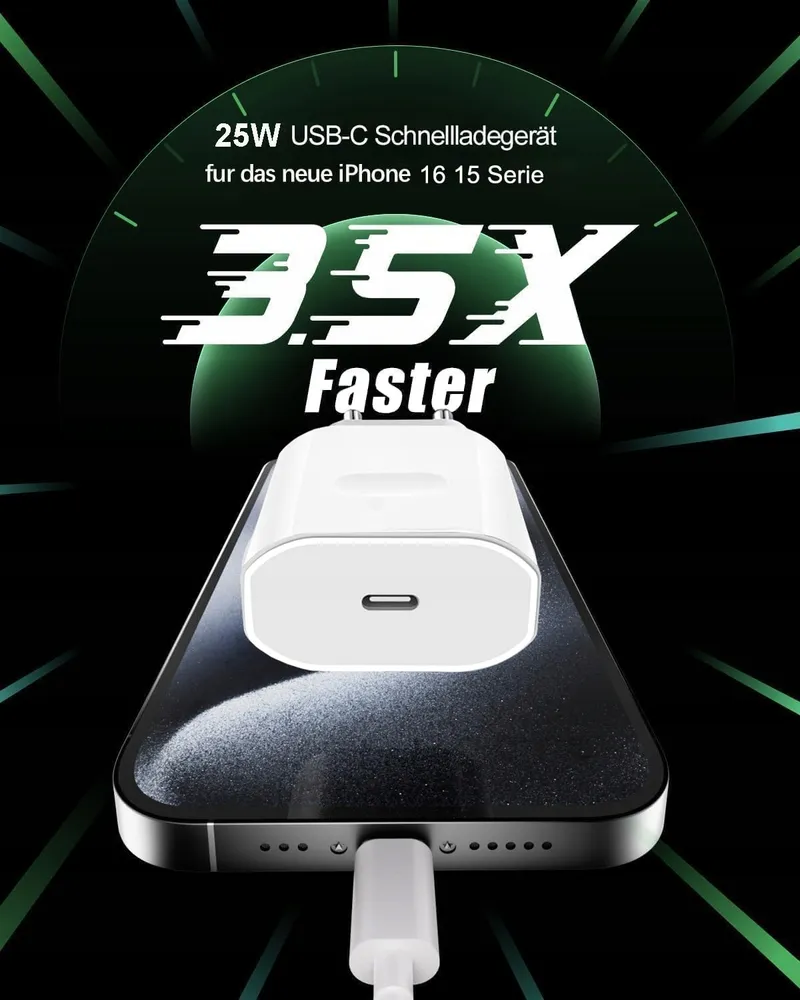 USB C Oplader met Kabel iPhone 16 15 Pro Max iPad 2024 — foto 2