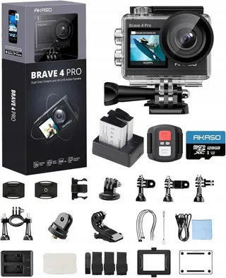 AKASO Brave 4 Pro Actiecamera 4K 30FPS 20MP 128GB 40M — miniatuur 1