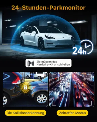 GKU Dashcam 4K 2.5K Voor Achter WiFi GPS 64GB STARVIS Nachtzicht — miniatuur 7