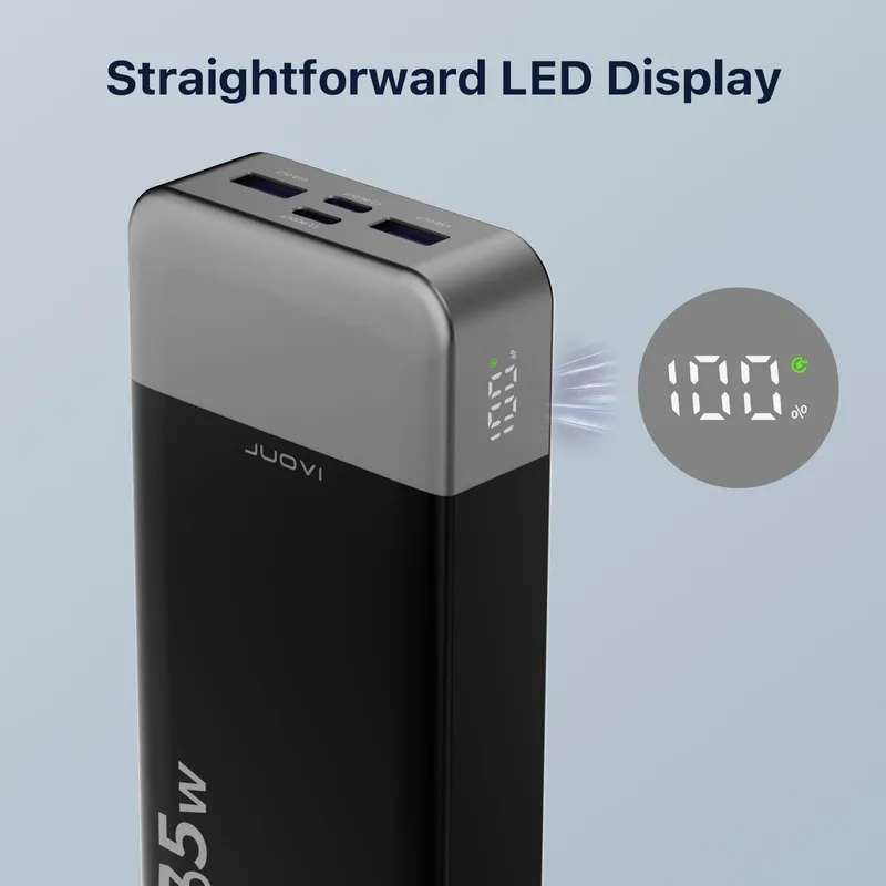 JUOVI Power Bank 20000mAh 35W Snelladen LED iPhone Galaxy — foto 6