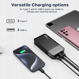 JUOVI Power Bank 20000mAh 35W Snelladen LED iPhone Galaxy — miniatuur 5