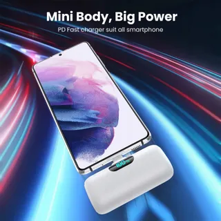 FEOB Power Bank USB C 5000mAh Snel Opladen LCD Samsung — miniatuur 2