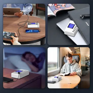 ORIEMAC USB Hub Oplader 60W 8 Poorten LCD Display — miniatuur 7