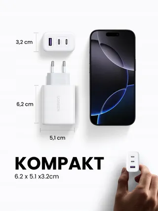 UGREEN USB C Oplader 65W 3-Poorts PPS Snellader — miniatuur 4