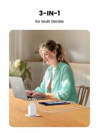 UGREEN USB C Oplader 65W 3-Poorts PPS Snellader — miniatuur 3