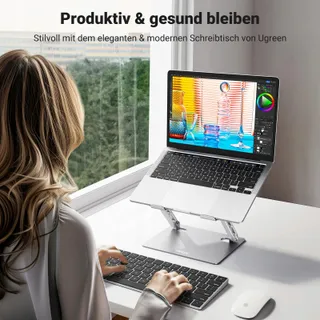 UGREEN Verstelbare Opvouwbare Laptopstandaard Geventileerd 10-17,3 Inch — miniatuur 4