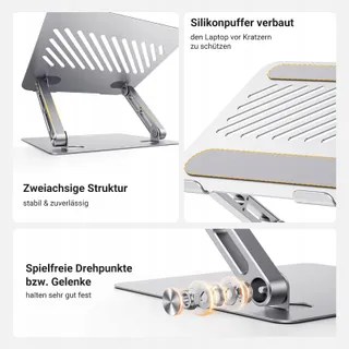 UGREEN Verstelbare Opvouwbare Laptopstandaard Geventileerd 10-17,3 Inch — miniatuur 2