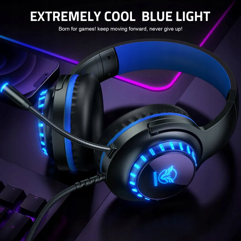PACRATE Gaming Headset PS4 PS5 Xbox PC Switch Microfoon LED — foto 6
