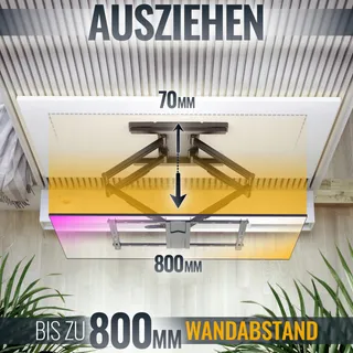 RICOO TV Wandbeugel Draaibaar 65-110 Inch 70kg VESA 600x400 Versie 2 — miniatuur 5