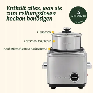 CUISINART Rijst- en Granenkoker Stomen Warmhouden — miniatuur 6