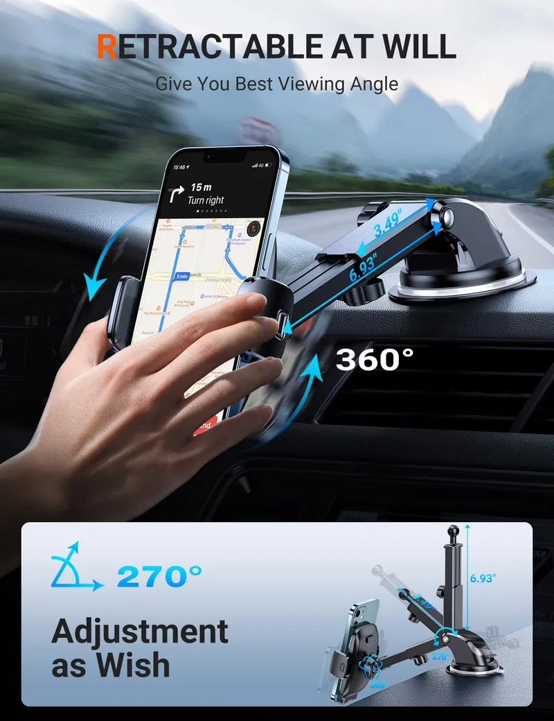 TORRAS Autohouder 3-in-1 Telefoon Voorruit Ventilatierooster — foto 6