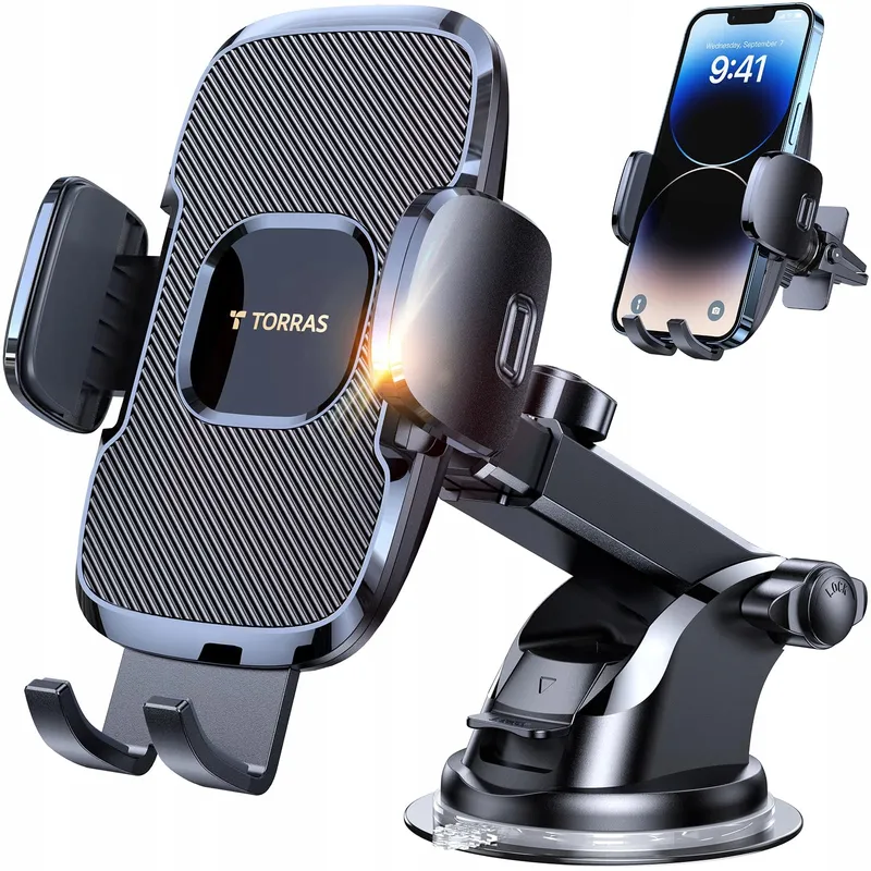 TORRAS Autohouder 3-in-1 Telefoon Voorruit Ventilatierooster — foto 1