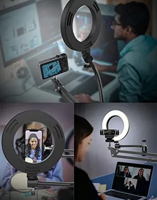 Overhead Statief met Ringlicht Telefoon Camera Streaming — miniatuur 2