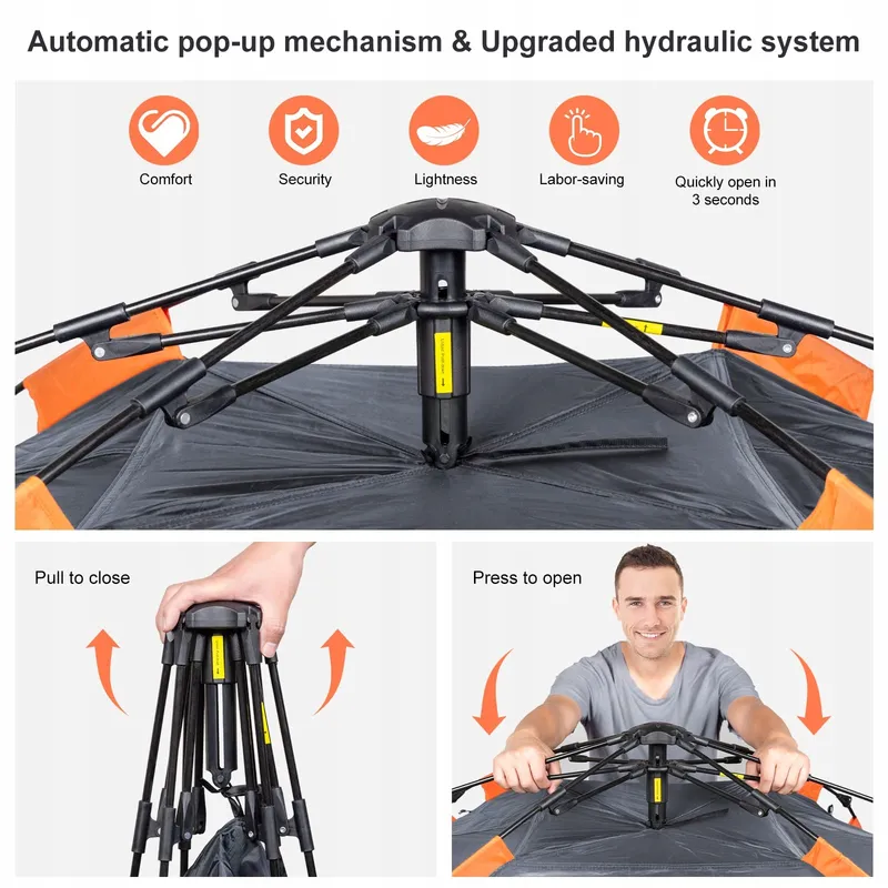 AMFLIP Camping Tent Automatisch 2 Personen Pop Up Licht Waterdicht — foto 7