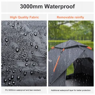 AMFLIP Camping Tent Automatisch 2 Personen Pop Up Licht Waterdicht — miniatuur 5