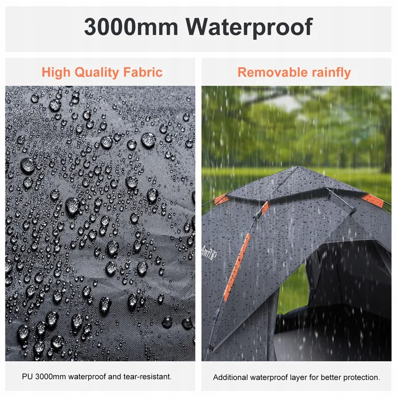 AMFLIP Camping Tent Automatisch 2 Personen Pop Up Licht Waterdicht — foto 5