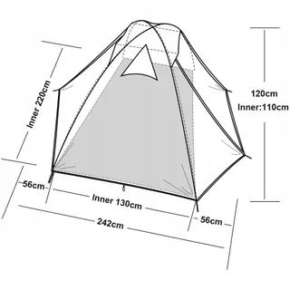 FORCEATT Koepeltent 2-4 Personen Waterdicht Ultralicht — miniatuur 4