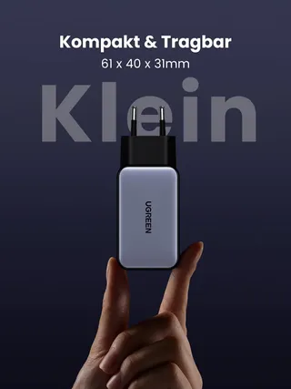 UGREEN Nexode USB C Oplader 65W GaN 3 USB-C Poorten — miniatuur 6