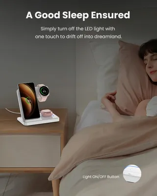 GEEKERA Draadloze Oplader 3-in-1 Samsung S25 S24 S23 S22 S21 Watch — miniatuur 6