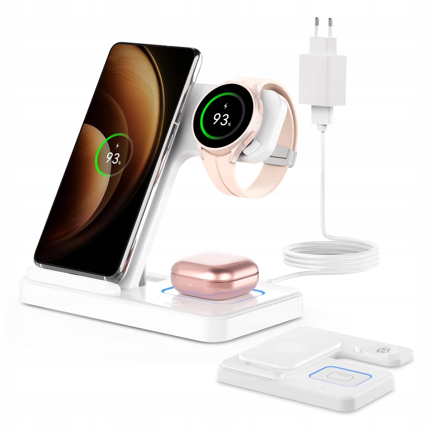GEEKERA Draadloze Oplader 3-in-1 Samsung S25 S24 S23 S22 S21 Watch