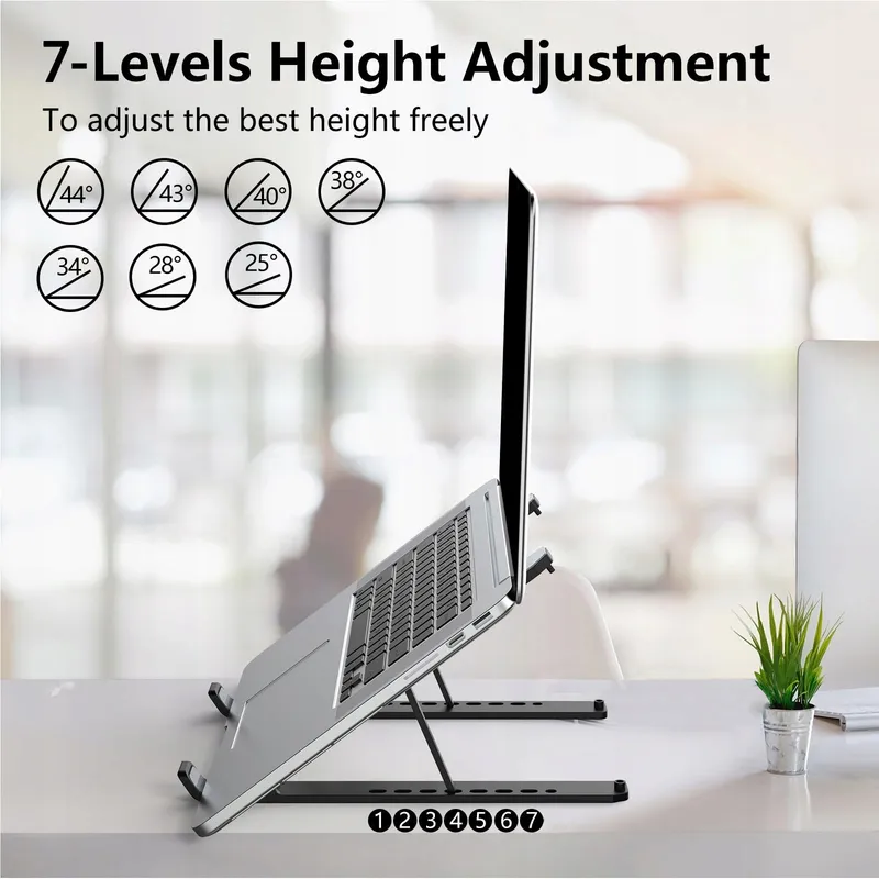 TONMOM Verstelbare Opvouwbare Laptopstandaard Koeling 10-15,6 Inch — foto 3