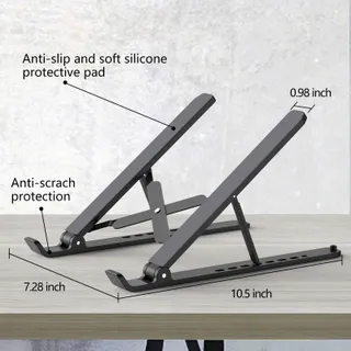 TONMOM Verstelbare Opvouwbare Laptopstandaard Koeling 10-15,6 Inch — miniatuur 5