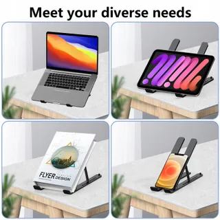 TONMOM Verstelbare Opvouwbare Laptopstandaard Koeling 10-15,6 Inch — miniatuur 6