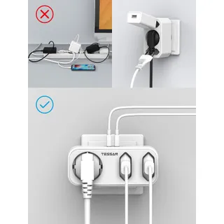 TESSAN Stekkerdoos USB 5-in-1 — miniatuur 1
