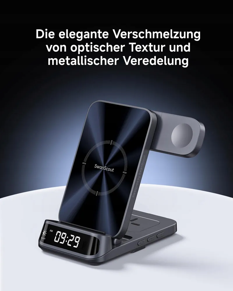 SWANSCOUT Draadloze Oplaadstation 3-in-1 iPhone Apple Watch AirPods — foto 7