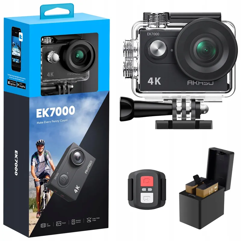 AKASO Actiecamera 4K 20MP WiFi Onderwater 170 LCD Afstandsbediening — foto 1