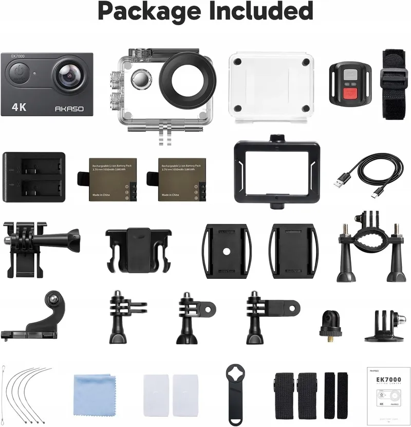 AKASO Actiecamera 4K 20MP WiFi Onderwater 170 LCD Afstandsbediening — foto 9